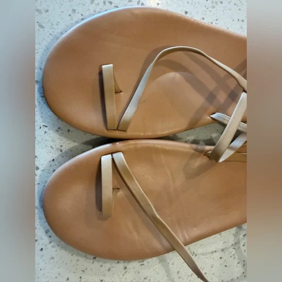 Ancient Greek Sandals Leather Toe-Loop Sandals in Tan - Women size 42/11m - Picture 3 of 6